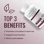 Vegan capsules of Approved Science Tinnitol premium auditory support supplement close up.