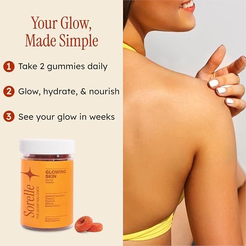 Sorelle Beauty sunless glow edible vitamins nutritional label and daily usage guidelines