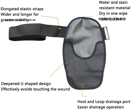 Universal stoma pouch cover being worn under clothing for discreet ostomy management.