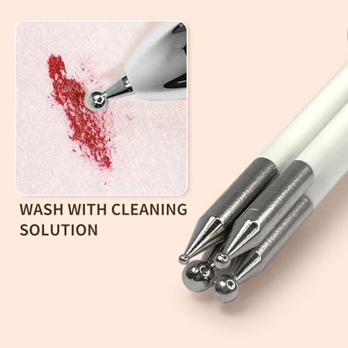 User holding Mnk66 nail dotting pen for manicure