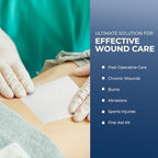 Latex free highly absorbent cotton medical pads for post surgical incision care