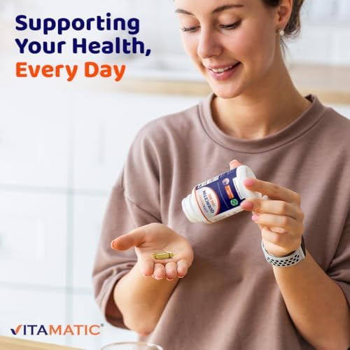 Top view of the secure bottle cap and premium packaging for Vitamatic Quercetin capsules