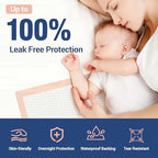 MKISS super absorbent bed pad demonstrating the diamond shaped quilted pattern that disperses liquids.