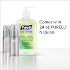 PURELL Advanced Hand Sanitizer Naturals + Refillable Aluminum Bottles, (2) 2 fl oz Travel-Size Bottles (Shipped Empty) and (1) 24 fl oz Refill (Pack of 1) – 3282-12KIT-EC - Image 6