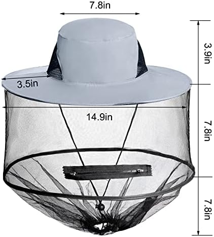 Sucrain sun hat showing the front zipper access feature