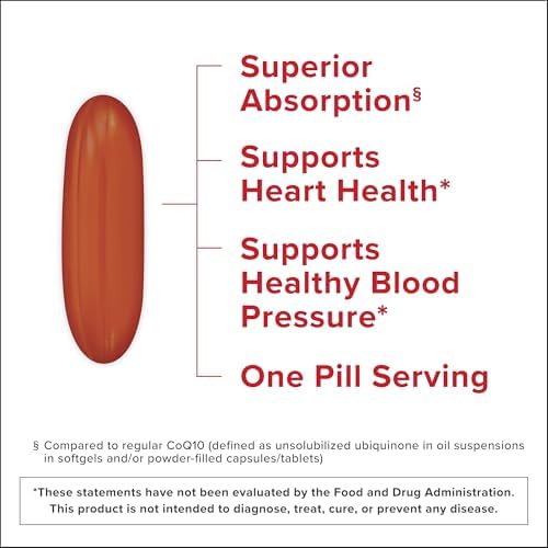 Qunol active Coenzyme Q10 superior absorption supplement packaging side panel