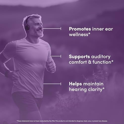 Supplement facts label on the back of Vital Peak Hearing Peak one hundred and twenty vegetarian capsules.