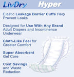 Detailed view of the leak-proof liquid-repelling leg cuffs on the breathable protective pad layer.