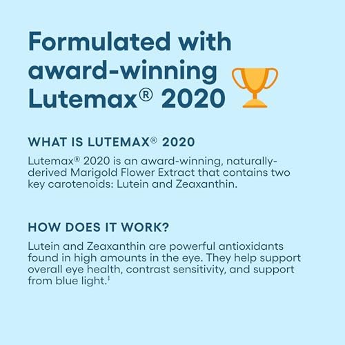 Physician's Choice Eye Health Lutemax 2020 carotenoid blend feature