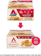 Atkins Peanut Butter Granola High Protein Bar, High Fiber Snack , 16g Protein, 1g Sugar, 4g Net Carb, Protein Snack, 12 Count - Image 3