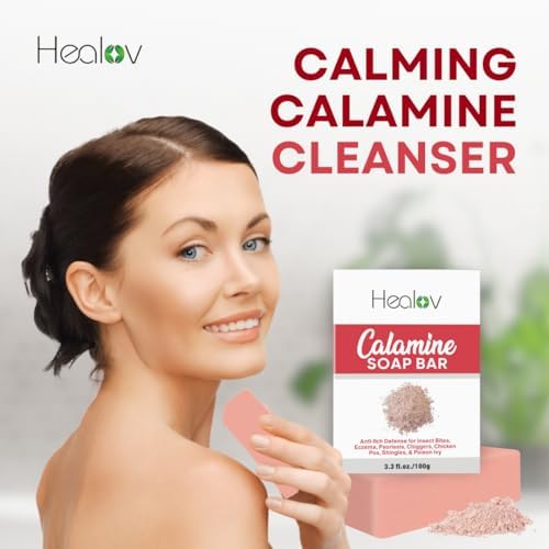 Herblov calming calamine wash bar for eczema and insect bite relief