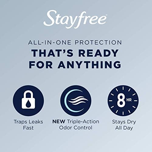 Imported Stayfree feminine hygiene pads for women.