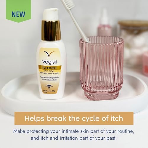 Vagisil 2 ounce tube of fragrance-free itch protection cream for women.