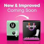 U by Kotex heavy absorbency pads with wings showing CushionCore technology