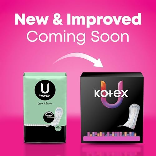 U by Kotex heavy absorbency pads with wings showing CushionCore technology