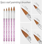 Close up of nail art dotting tool tips of various sizes