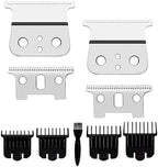 Two piece silver steel blade set for Andis GTX trimmer