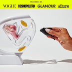 Flex Cup Size 01 Slim Fit medical-grade silicone cup displayed next to its carrying pouch.