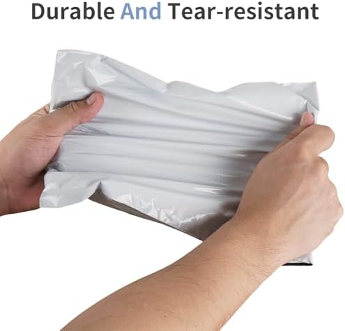 Opaque white ostomy supplies disposal bag demonstrating puncture resistant heavy duty plastic material.