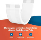 Close-up of the adhesive strip on the back of the Inspire incontinence liner pad.