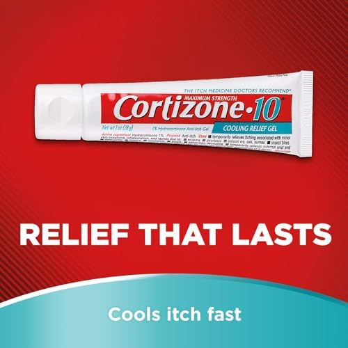 Two tubes of Cortizone-10 anti-itch gel with aloe vera for rash treatment.