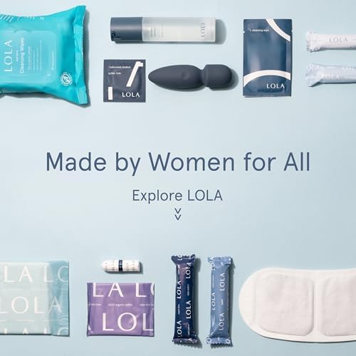 Authentic USA imported LOLA cleansing wipes packaging details.