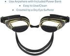 SteamGoggle patented clear lens eye mask for watching TV during treatment