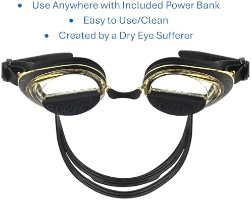 SteamGoggle patented clear lens eye mask for watching TV during treatment