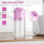 Travel hygiene kit including electric bidet and storage bag.