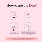 Lumma medium cervix menstrual disc squeezed into insertion shape