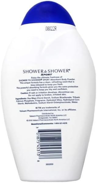 Detail of the time released fragrance label on the sport powder bottle