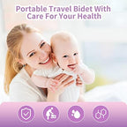 Portable bidet bottle for maternal health and hemorrhoid relief.