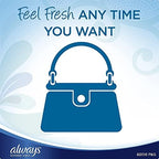 Close up of Always Fresh and Clean wipes texture and thickness