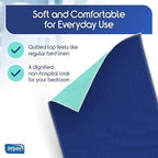 Inspire reusable waterproof bed wetting pad being prepared for a standard machine wash cycle.