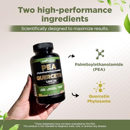 Gade Nutrition highly purified PEA with bioavailable quercetin ingredient facts label
