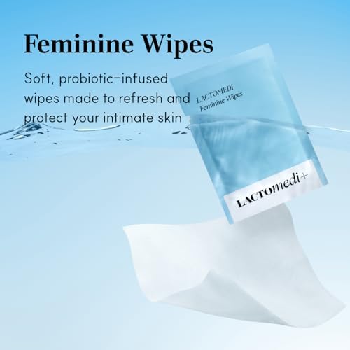 Individually wrapped LACTOMEDI unscented wipes for on-the-go use