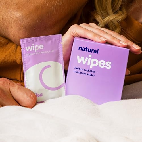 Individually wrapped Hello Cake organic flushable wipes for adults.