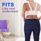 Always Discreet small medium classic cut disposable underwear showing stretch waistband flexibility