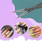 Ergonomic black handles of the USA imported double sided nail art kit.