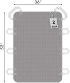 2 Pack Positioning Bed Pad with Handles, 8 Sturdy Handle Washable Bed Pads for Incontinence, Waterproof, Reusable Underpads for Elderly Hospital Home Care, Grey, 36”×52” - Image 4