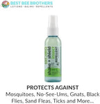 Authentic USA imported DEET free insect repellent combo packaging details.