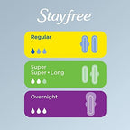 Stayfree quilted cover breathable sanitary pads detail view.