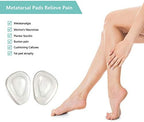 Self adhesive metatarsal pads for high heel pain relief