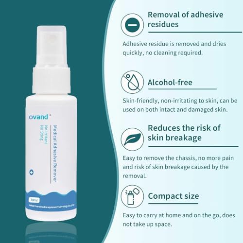 Painless no-sting adhesive remover bottle for mastectomy patients