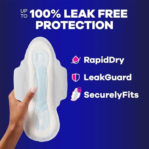 Always 33 count jumbo pack unscented overnight pads with wings