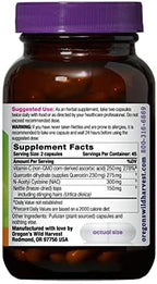 Oregon's Wild Harvest Aller-Aid supplement packaging displaying verified non-GMO and vegan capsule labels