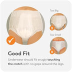 Close up of the inner leg cuffs on Tranquility adult incontinence underwear for leak protection