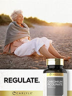 Authentic USA imported Carlyle Chromium Picolinate supplement packaging details
