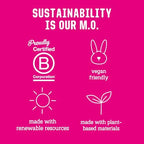 Instructions and features of FLO vegan and cruelty free tampons