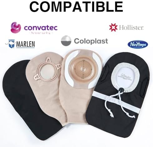 Back view of GBmates ostomy cover highlighting the belt hoop and buckle.